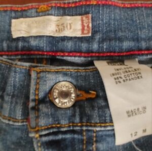 Levi's 550 Blue Denim Jeans 12 Medium (301)